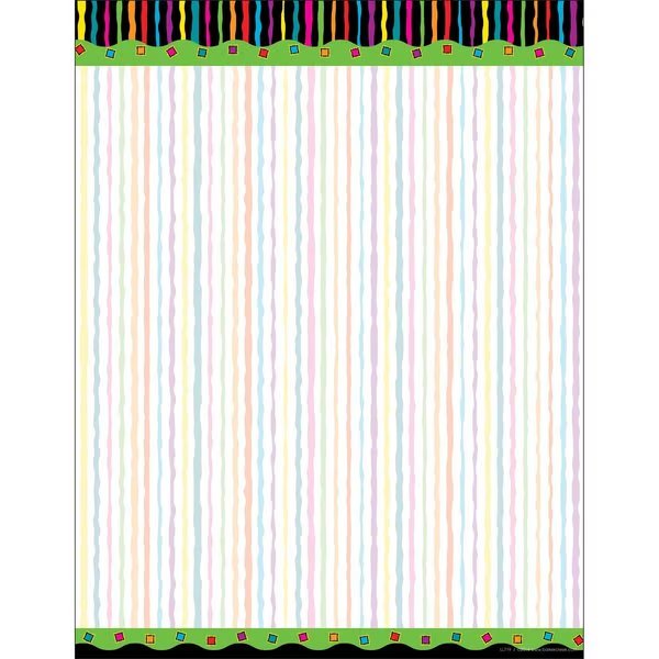 Neon Stripe Computer Paper, 50 sheets/Package, Barker Creek, Mfr#: 719